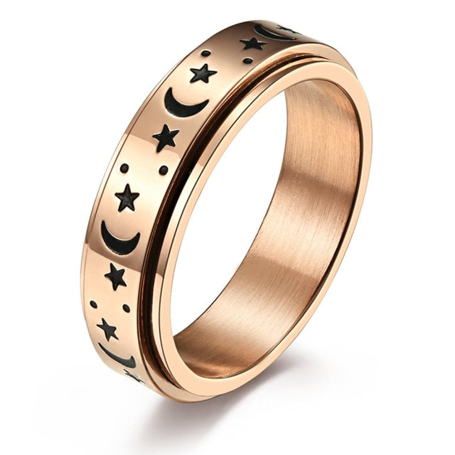 Moon & Stars Fidget Ring